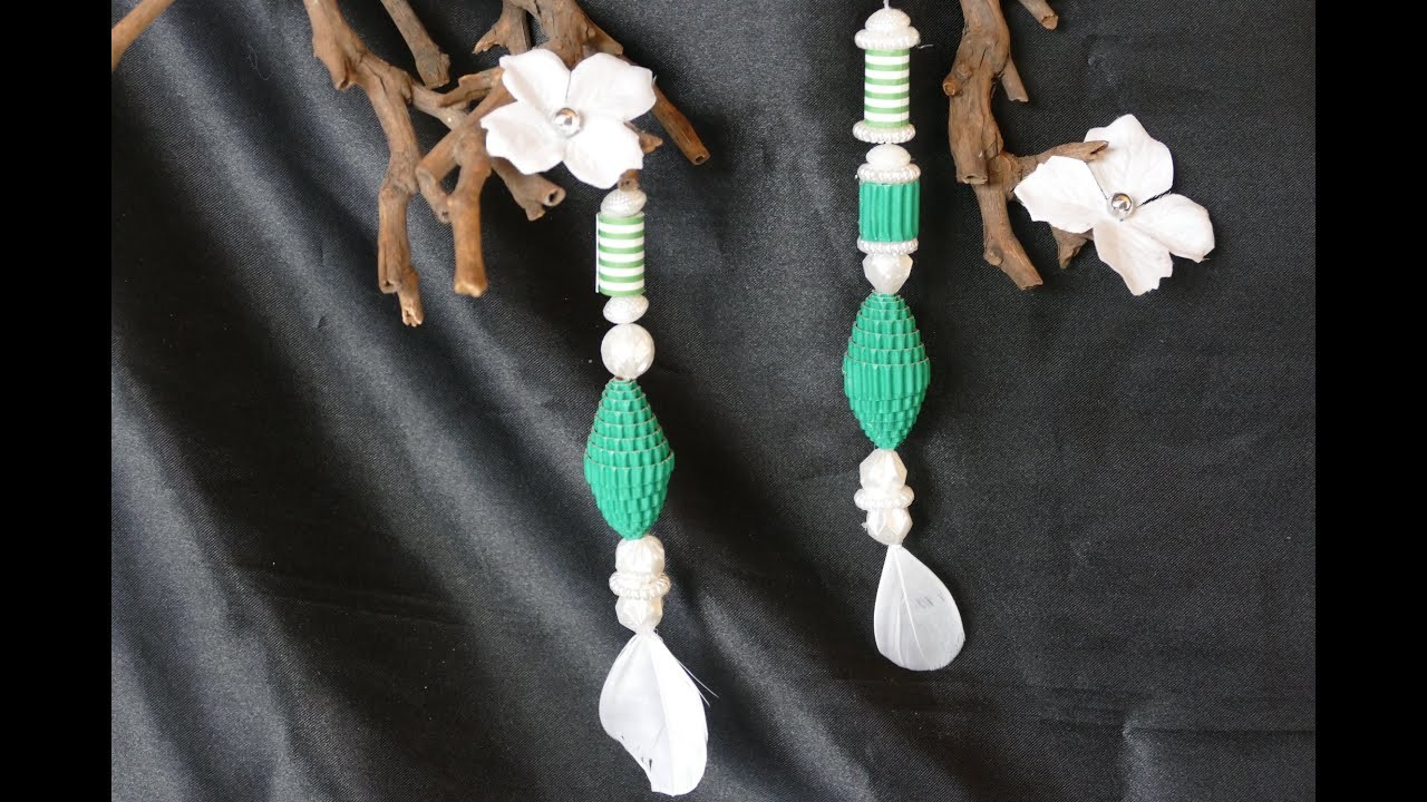 DIY Papierperlen als Zweiganhänger –basteln mit Papier und Perlen – einfach – Make paper beads
