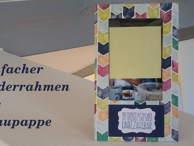 Muttertagsgeschenk ???? #7 Einfacher Bilderrahmen aus Graupappe