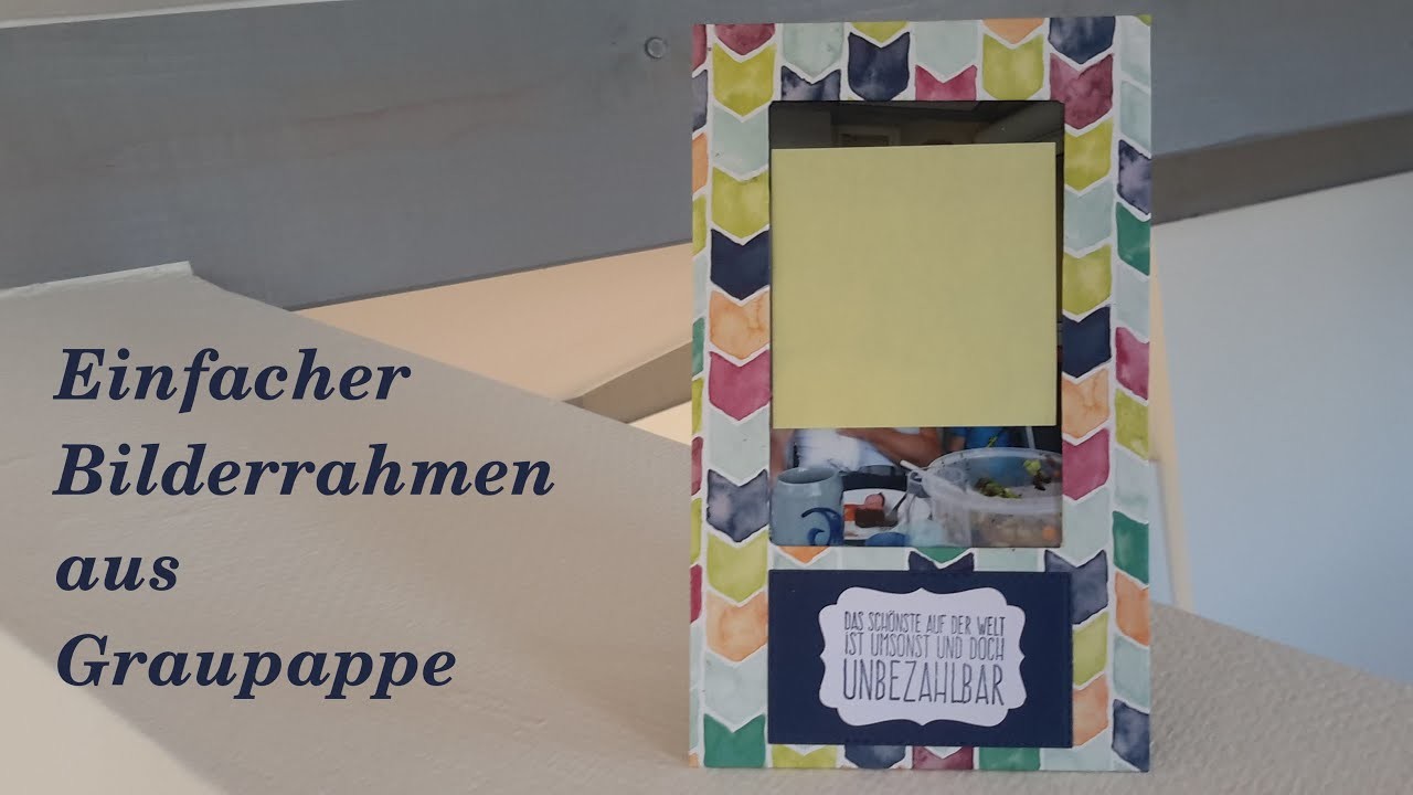 Muttertagsgeschenk ???? #7 Einfacher Bilderrahmen aus Graupappe