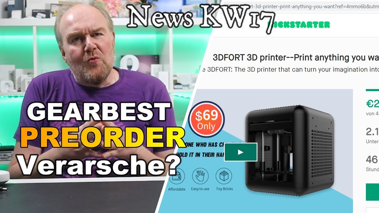 News KW17 - Gearbest Preorder FAKES? Hexagon Nanoleaf, neues Sonoff DIY, Kickstarter 3D Drucker. 