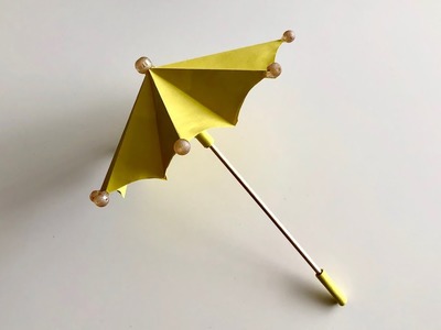 Origami Regenschirm basteln - How to make a paper Umbrella that opens and closes