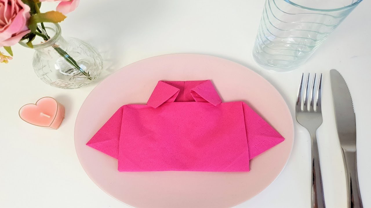 Serviette falten: Hemd | Vatertag | fathers day