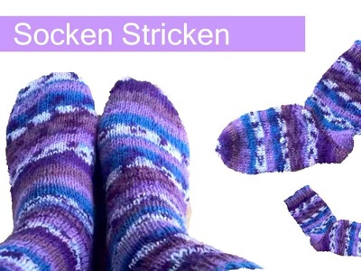 Socken Selber Stricken für Anfänger, 3-in-1 Anleitung: Bündchen, Ferse (Bumerang-Ferse) und Spitze