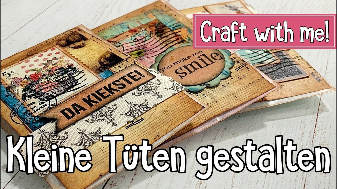 Tüten gestalten | Pergamintüten | Craft with me | DEUTSCH | Basteln mit Papier | Junk Journal