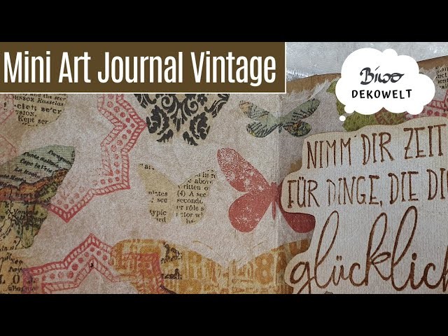 Was mache ich zu Muttertag? Mini Art Journal Vintage