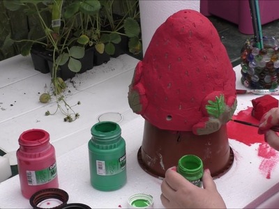 DIY -  Erdbeer Hängeampel aus Knet Beton