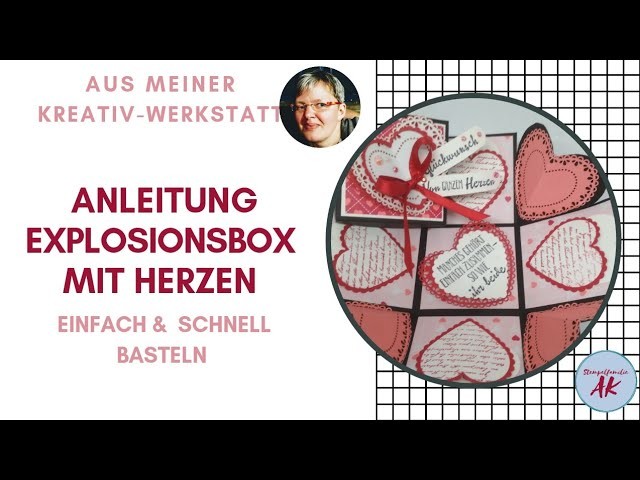 DIY Explosionsbox Anleitung Stampin' Up! Wie kommen die Herzen in die Box?