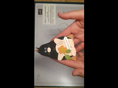 Dreieckige Box ohne Kleben mit Maulwurf - Stampin'Up! für Groß und Klein