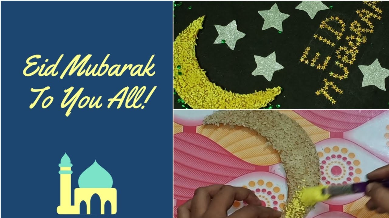 Eid Mubarak. DIY. Ramadan Kareem. Eid Mubarak Craft