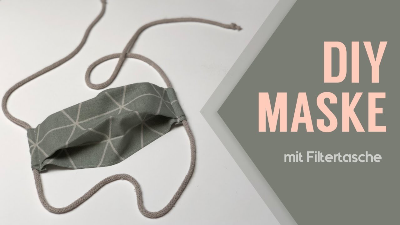 Gesichtsmaske mit Filtertasche | DIY Mundbedeckung einfache Anleitung | Behelfsmaske selber machen