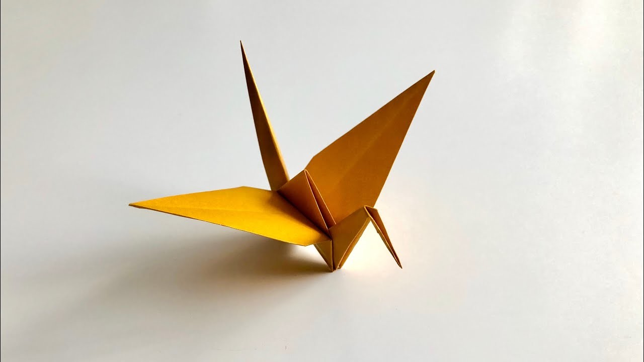 Origami Kranich falten ???? basteln mit Kindern???? basteln mit Papier ???? DIY Crane ???? оригами журавль