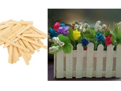 Popstick flowervase #DIY #popstick #Icream stick #craft #Gift #handmade