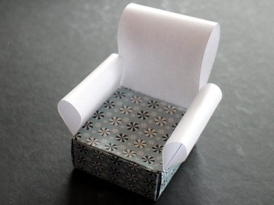'Sessel' aus Papier falten für Dekoration oder Schachtel [W+]