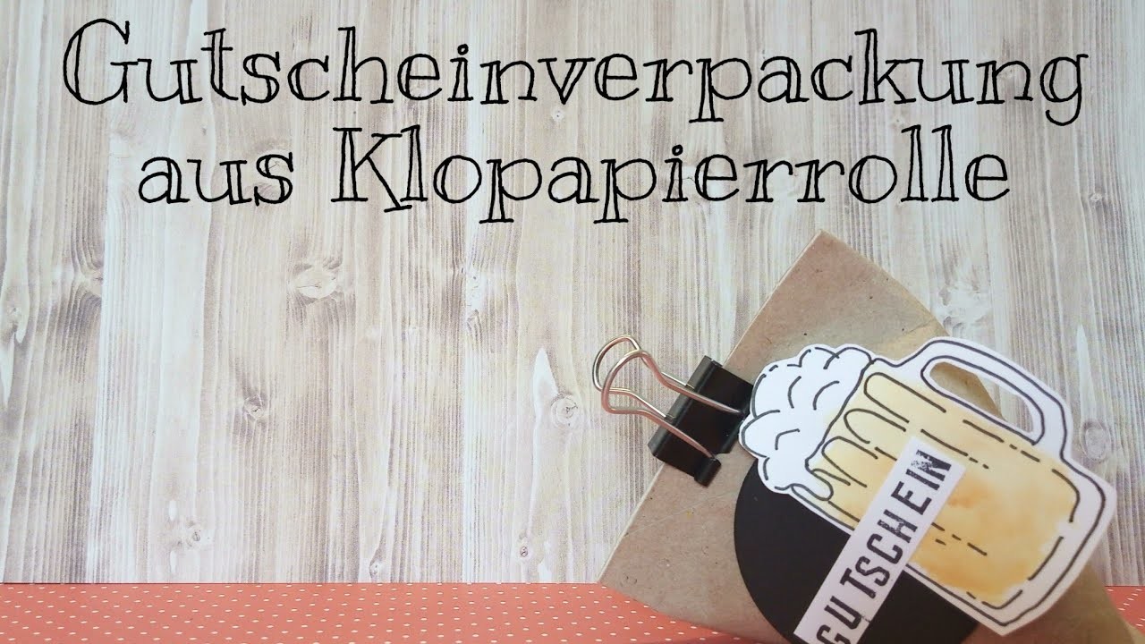 Vatertagsgeschenk  ???? #4  LAST MINUTE GESCHENK • Gutscheinverpackung • Basteln mit Klopapierrollen