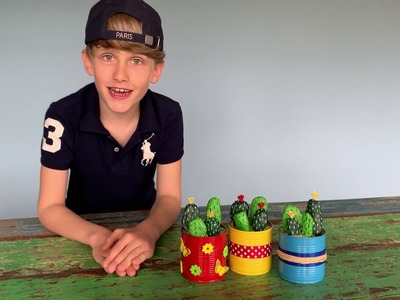 Vatertagsgeschenk- Kakteen aus Steinen ????????????