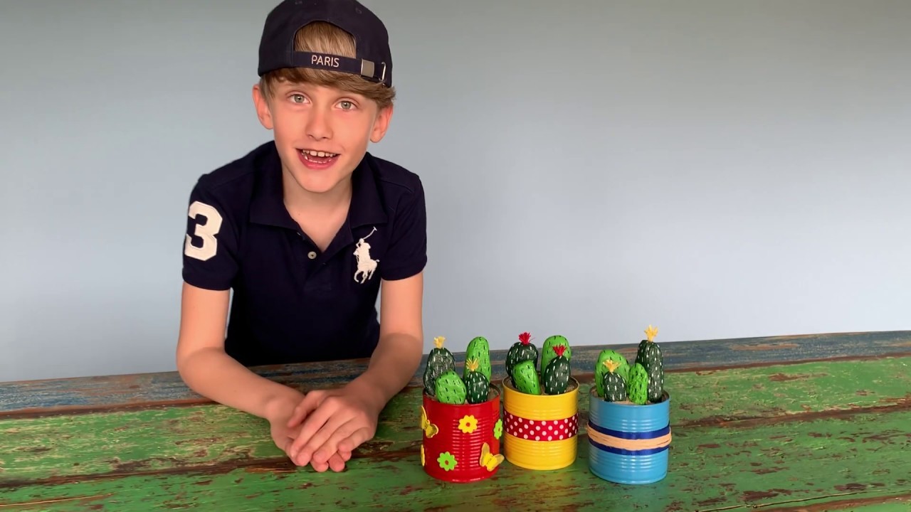 Vatertagsgeschenk- Kakteen aus Steinen ????????????