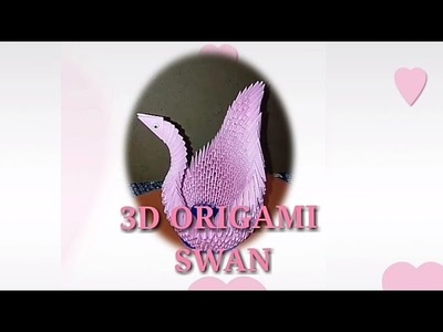 3D Origami swan making