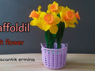 DIY Daffoldil flower. how to make daffoldil flowers