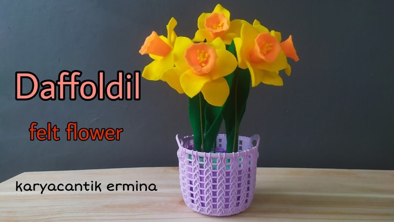 DIY Daffoldil flower. how to make daffoldil flowers