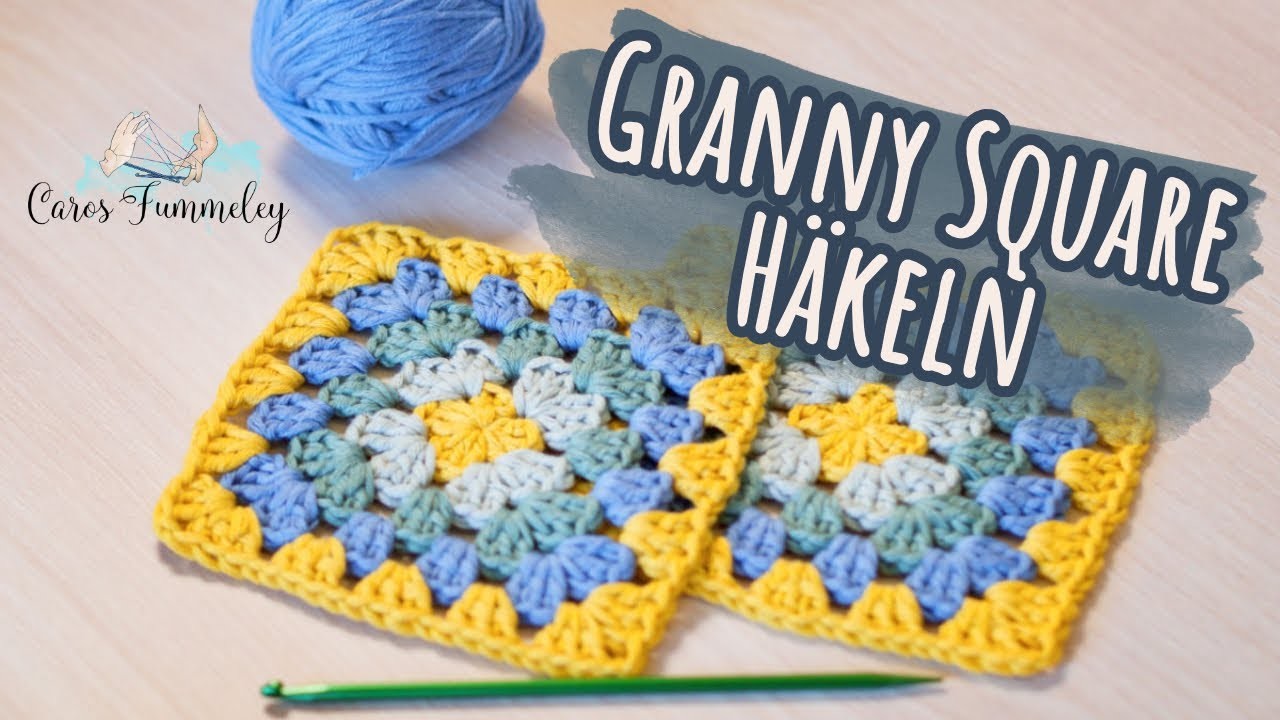 EINFACHES GRANNY HÄKELN - Häkeln lernen für Anfänger - Granny Square Häkelanleitung | Caros Fummeley