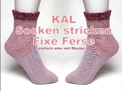 Hilfsvideo zum KAL Socken stricken mit der Fixen Ferse - kreativ mit täschwerk