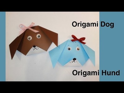 Origami Dog Paper Crafts with Kids Origami Hund Собака Оригами Быстро и просто