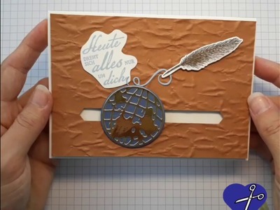 Anleitung Kullerkarte Kugelkarte Welt der Abenteuer Stampin Up besondere Karten basteln deutsch