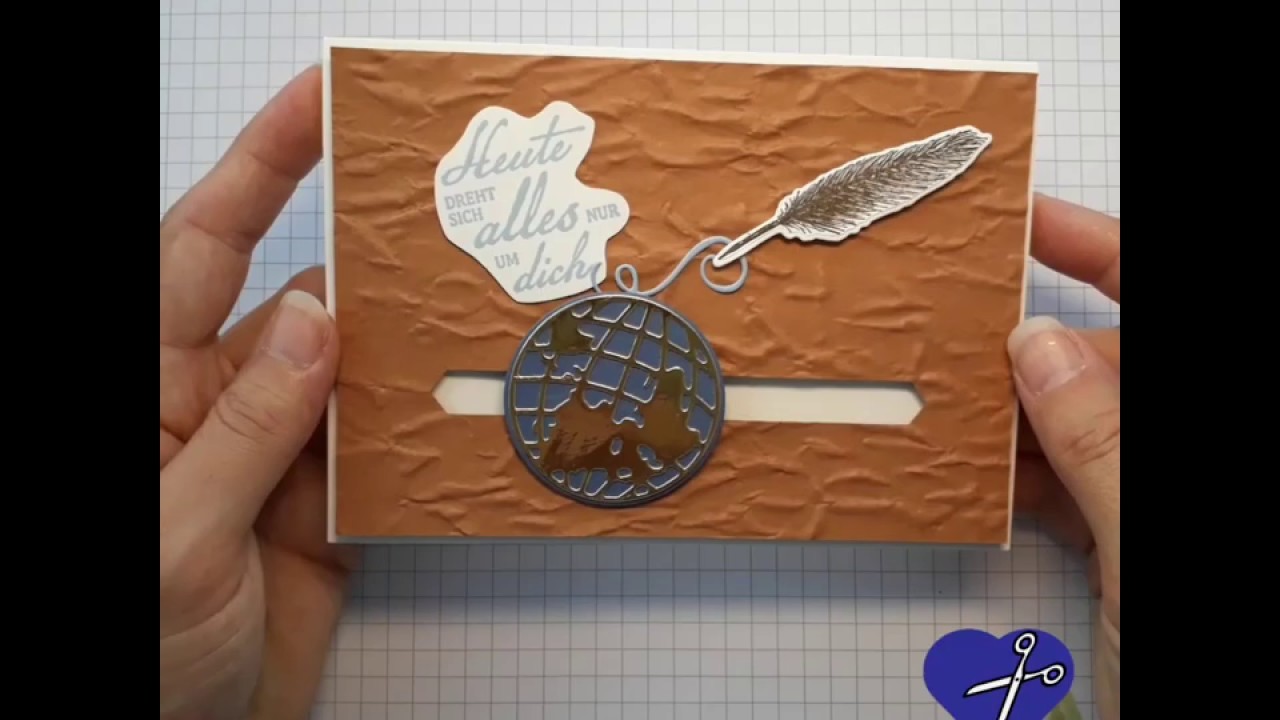 Anleitung Kullerkarte Kugelkarte Welt der Abenteuer Stampin Up besondere Karten basteln deutsch