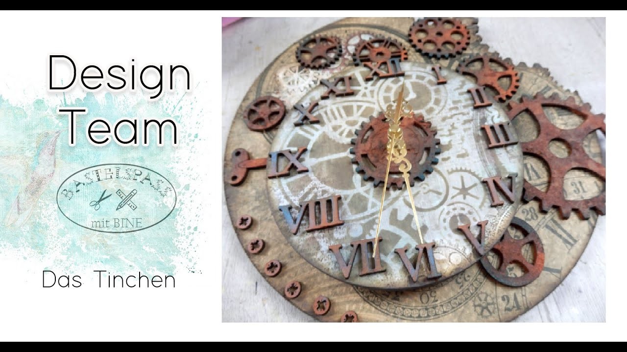 #BastelspaßmitBine ???? DT - Beitrag 6. 2020 MDF - Uhr #Snipart #Steampunk