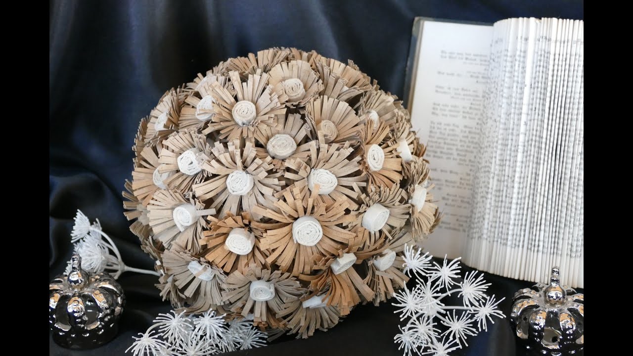 DIY Kugel basteln – Blütenkugel – upcycling –  flower ball – Piłka z kwiatami