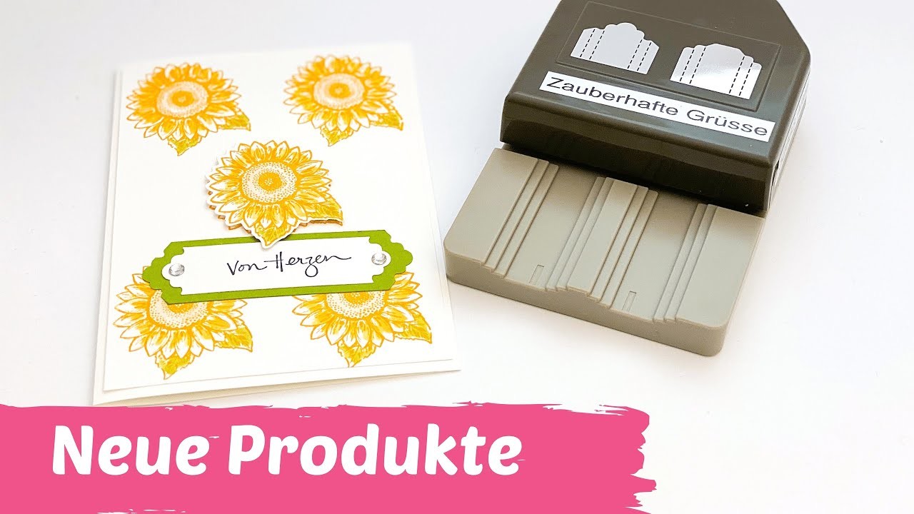Neue Produkte-neuer Stanzer-Karte basteln-Sonnenblumen