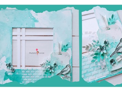 Ribba-Rahmen Passepartout. Strukturpaste. Aquarell. Ewige Zeige. Sonnenblumen. Stampin UP!