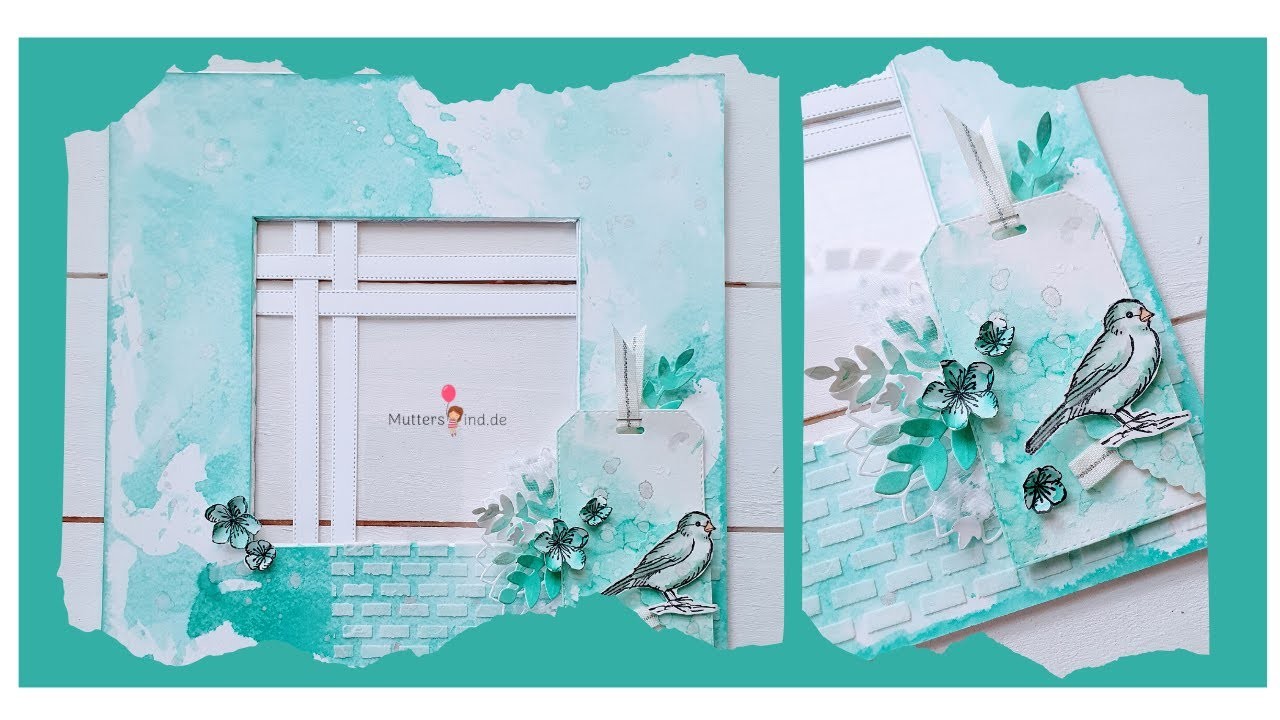 Ribba-Rahmen Passepartout. Strukturpaste. Aquarell. Ewige Zeige. Sonnenblumen. Stampin UP!