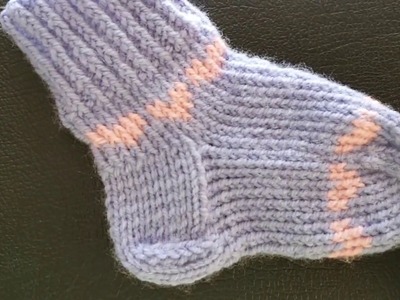 Socken für Baby ab 6 Monaten mit Herzchen stricken ????