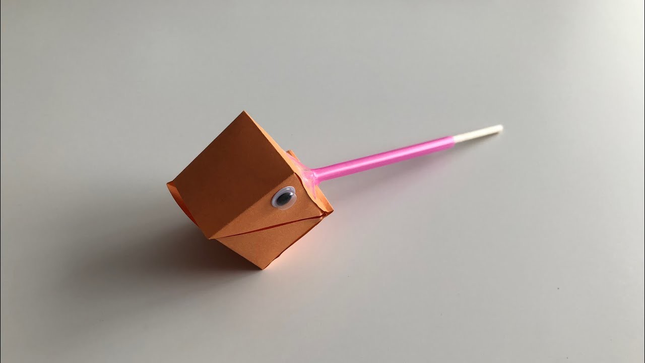 Spielzeug basteln aus Papier - Basteln mit Kindern - Krokodil aus Papier - DIY moving Paper toys