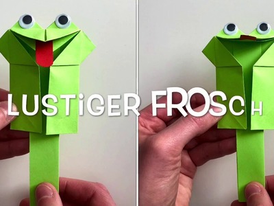 Spielzeug selber basteln - lustigen Frosch basteln - Crazy frog - Paper toys - basteln mit Kindern
