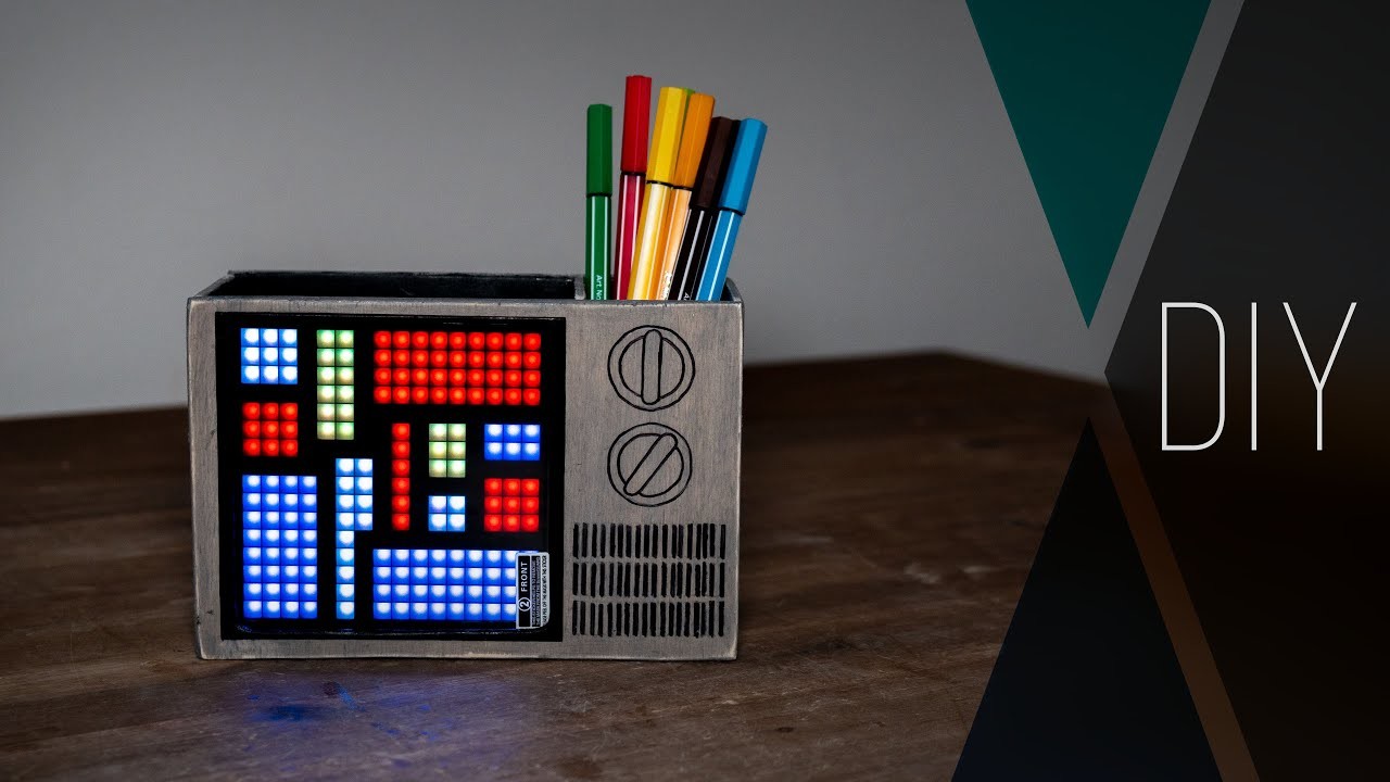 Stiftehalter mit Pixel-Art Display | Digitaler Stiftehalter | DIY