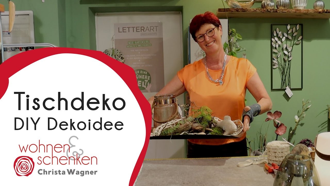Tischdeko für den Garten |  DIY Dekoidee mit Wohnen & Schenken - Christa Wagner