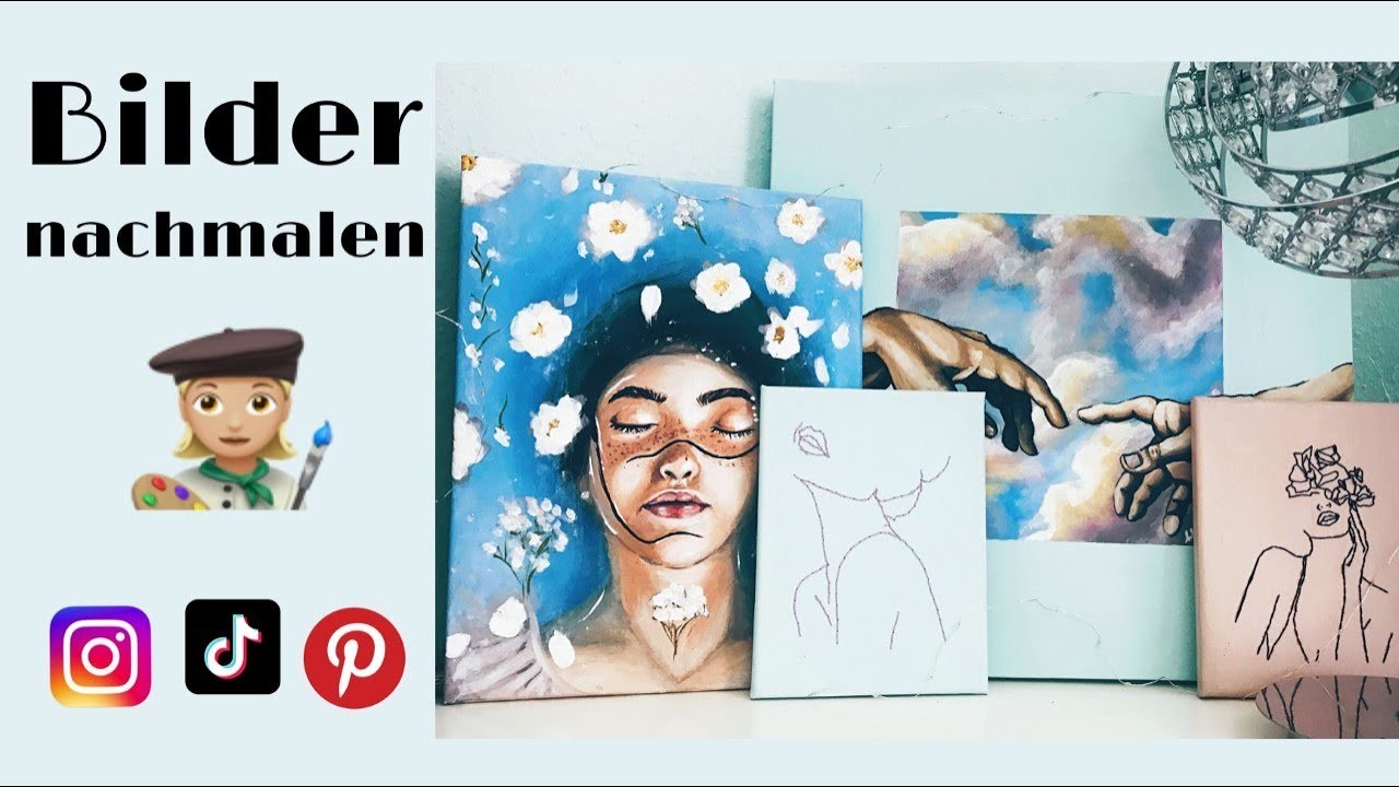 Bilder nachmalen aus Instagram und co. - DIY Bilderwand