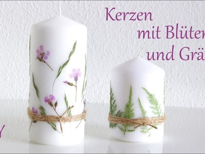 DIY | Kerzen mit Trockenblüten und Gräsern | schöne Sommerdeko | Neuigkeiten | Just Deko