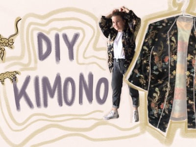 DIY Kimono nähen ohne Schnittmuster und mit Nähanleitung. Super einfach und für Anfänger geeignet.