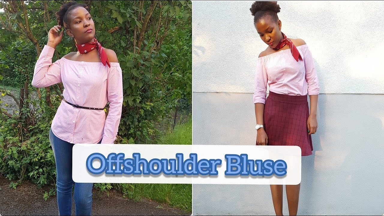DIY Schulterfreie Bluse, Upcycling