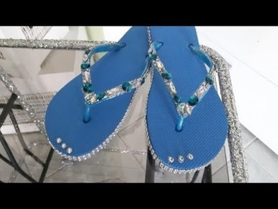 DIY, Summer accessory, glamorous flip flops