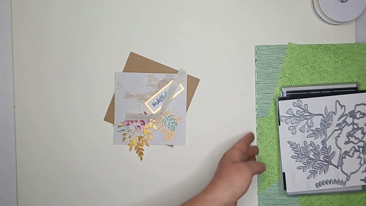 Ewiges Grün. 4 Karten.Jahreszeiten.Stampin up