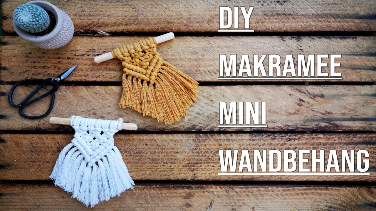 Makramee Mini Wandbehang | Einfache DIY Anleitung | Schritt für Schritt Easy Tutorial