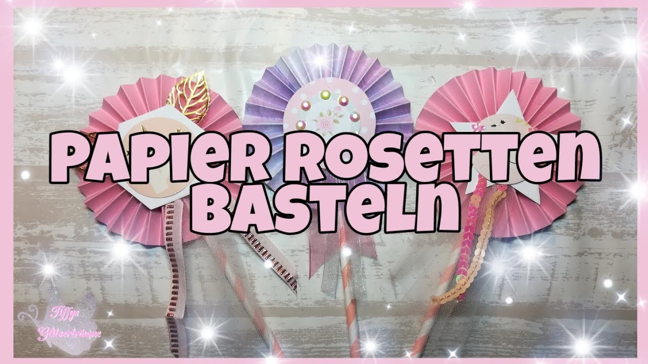 ???? Papier Rosetten. Dekostecker basteln ???? Tutorial