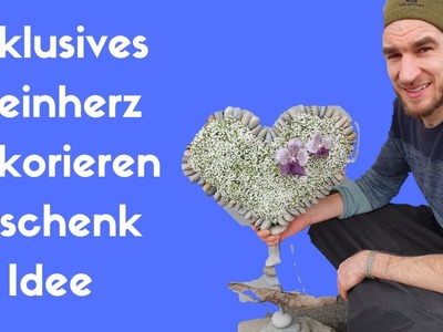 Schleierkraut Herz in Stein Herz - DIY Anleitung vom  Blumenmann