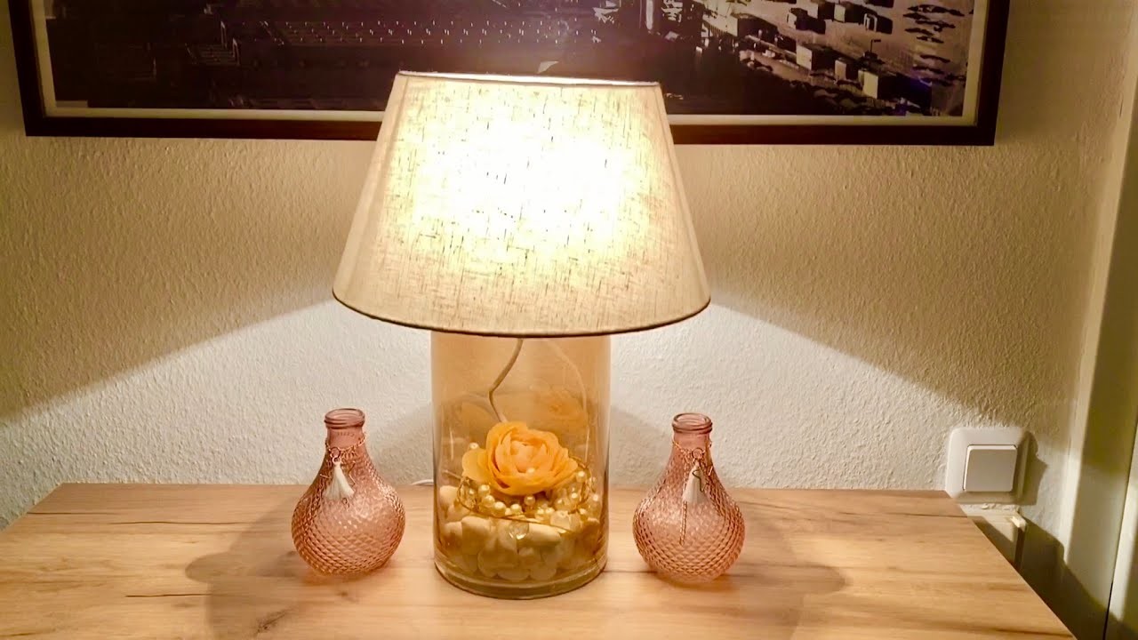 Aus Vasen Lampen bauen - Tischlampe DIY