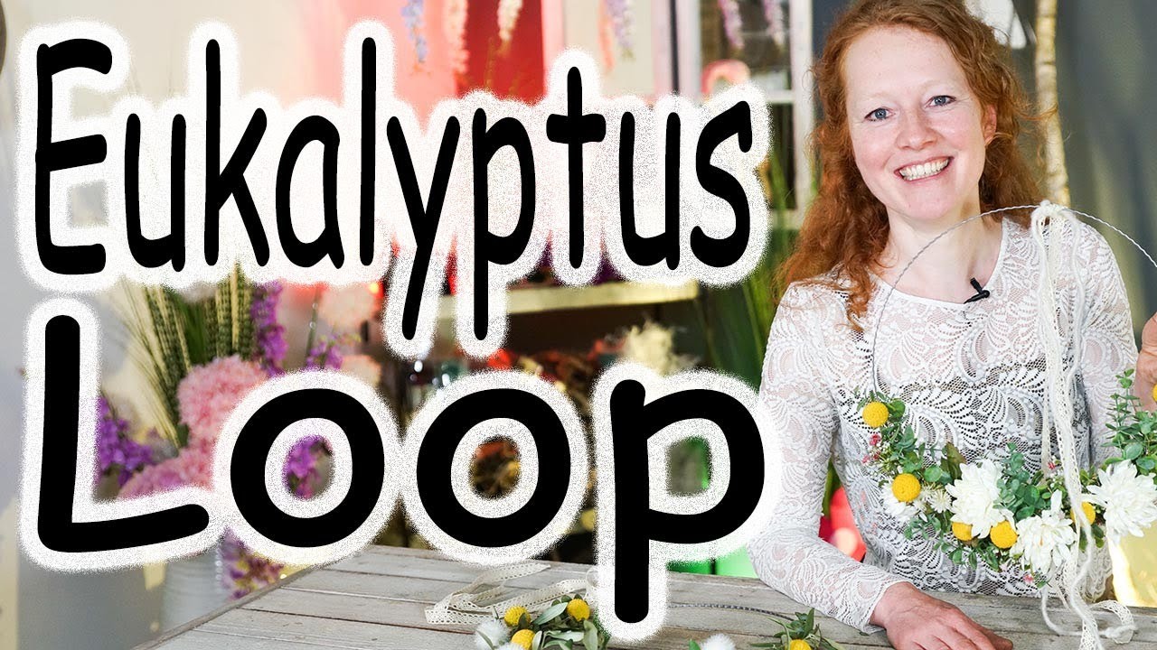 Eukalyptus-Loop | Blumenring mit Craspedia | DIY Floral Hoop | Eukalyptusring | Floristik24