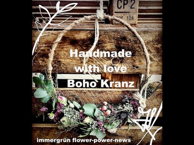 Handmade with love DIY Boho Kranz zum Selbermachen